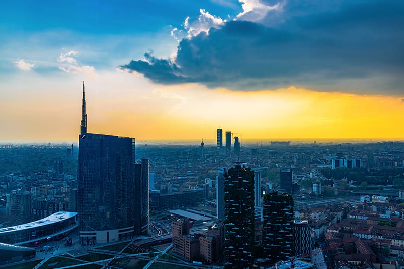 Vista panorama Milano