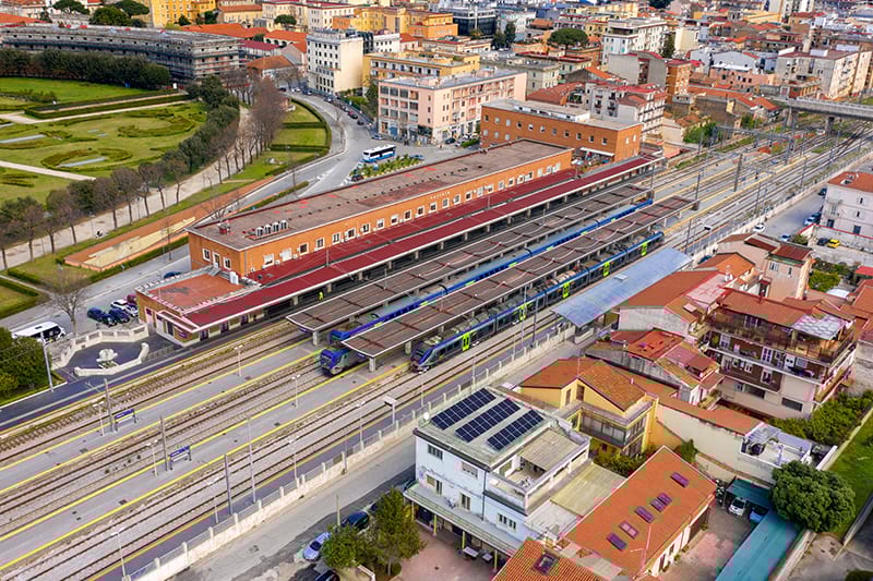Stazione di Casera vista dall'alto