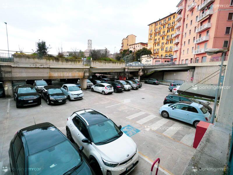 SABA Ripa di Meana - Perugia centro città Vista dall'alto posti auto scoperti SABA Ripa di Meana - Perugia centro città